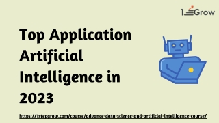 Top Application Artificial Intelligence in 2023