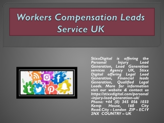 Workers Compensation Leads Service UK