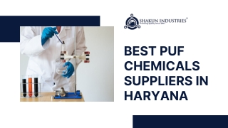 Best PUF Chemicals Suppliers in Haryana