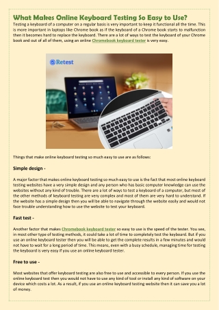 What Makes Online Keyboard Testing So Easy to Use