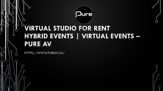 VIRTUAL STUDIO FOR RENT HYBRID EVENTS | VIRTUAL EVENTS – PURE AV