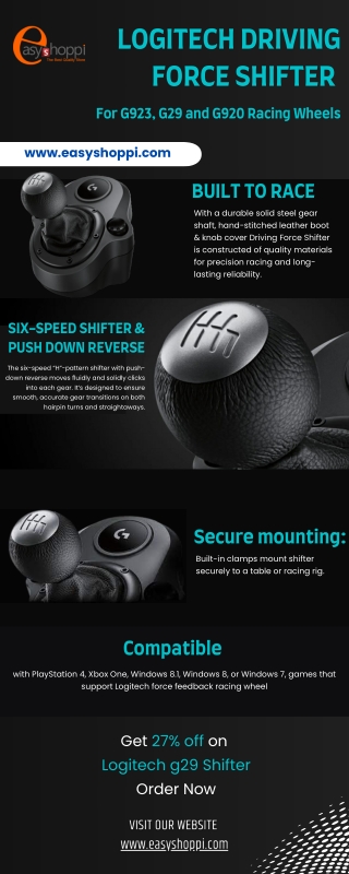 Buy Logitech g29 shifter at 27% Discounted Price | Easyshoppi