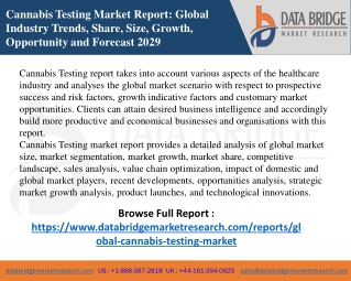 Cannabis Testing Market Size