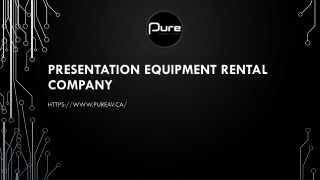PRESENTATION EQUIPMENT RENTAL COMPANY