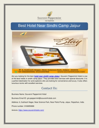 Best Hotel Near Sindhi Camp Jaipur