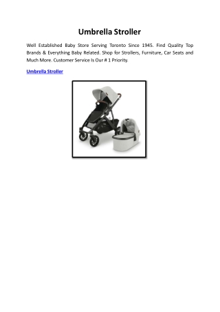 Umbrella Stroller