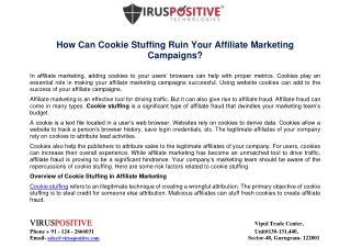 How Can Cookie Stuffing Ruin Your Affiliate Marketing Campaigns?