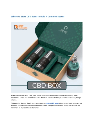 Custom CBD boxes