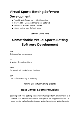 06 Virtual sports betting software development