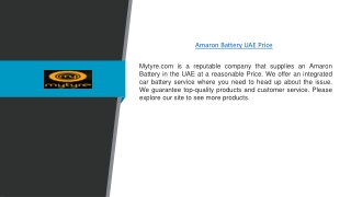 Amaron Battery UAE Price | Mytyre.com