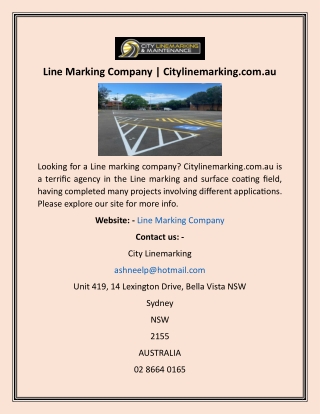 Line Marking Company  Citylinemarking.com