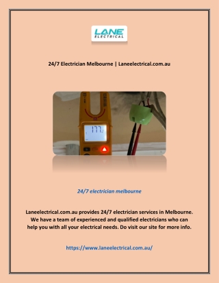 24/7 Electrician Melbourne | Laneelectrical.com.au
