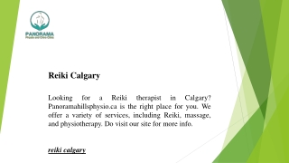 Reiki Calgary  Panoramahillsphysio.ca