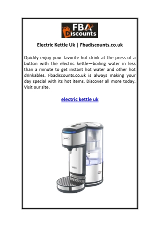 Electric Kettle Uk  Fbadiscounts.co.uk
