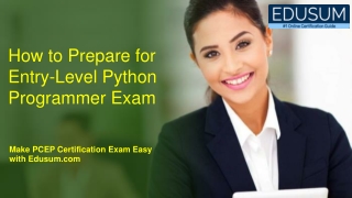 PCEP- How to Prepare for Entry-Level Python Programmer Exam