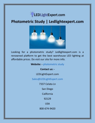 Photometric Study  Ledlightexpert