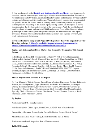 Peptide and Anticoagulant Drugs Market