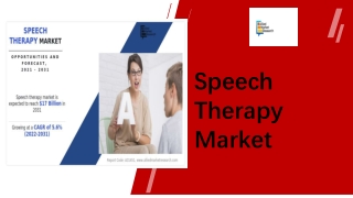 Covid-19 Impact on Speech Therapy Market