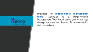 Requirements Management Tools  Xebrio.co