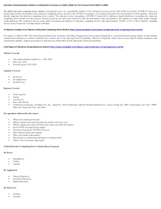 Education Computing Device Market