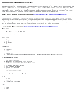 Aircraft Lightning Protection Market