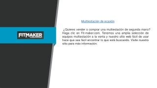 Multiestación de ocasión | Fit-maker.com