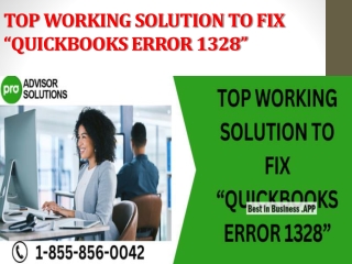 TOP WORKING SOLUTION TO FIX QUICKBOOKS ERROR 1328