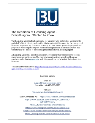 The Definition of Licensing Agent – Everything You Wanted to Know