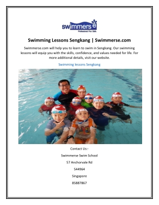 Swimming Lessons Sengkang  Swimmerse.com