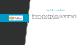 Fresh Arabic Sweets Delivery | Ibaklawa.com