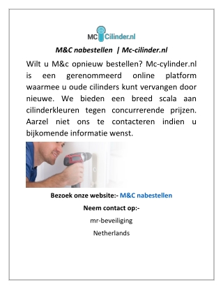 M&C nabestellen   Mc-cilinder.nl