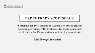 Prp Therapy Scottsdale  Drstowell.com