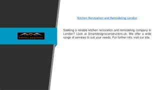 Kitchen Renovation and Remodeling London | Smartdesignsconstructors.uk