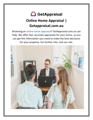 Online Home Appraisal  Getappraisal.com.au
