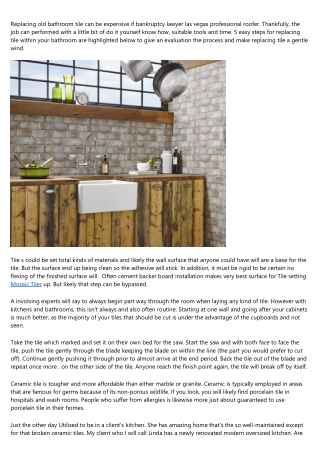 Home Improvement 101 - What Is A Wet Tile Saw?