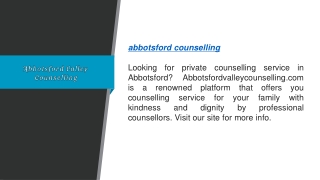Abbotsford Counselling  Abbotsfordvalleycounselling.com