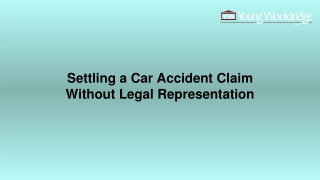 Settling a Car Accident Claim Without Legal Representation