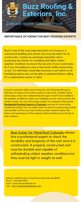 Best Gutter for Metal Roof Colorado - Buzz Roofing Inc