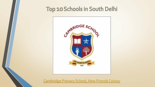 Top 10 Schools in South Delhi