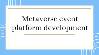 metaverse event platform development