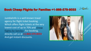 Book Cheap Family Flight Deals  1-866-579-8033