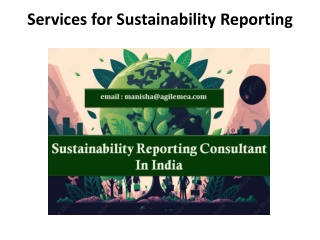 Services for Sustainability Reporting