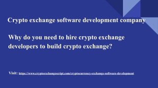 Why do you need to hire crypto exchange developers to build crypto exchange?