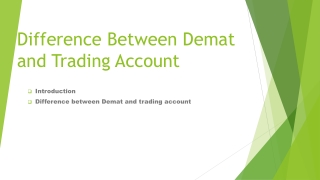 Difference Between Demat and Trading Account | Motilal Oswal