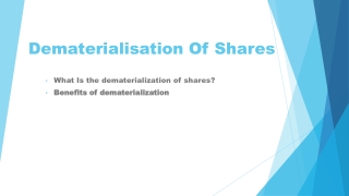 Dematerialisation Of Shares | Motilal Oswal