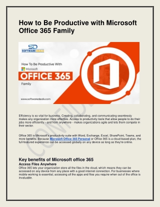 How To Be Productive With Microsoft Office 365 Family