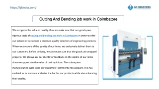 cutting and bending