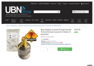 Buy Adapter Coaxial N Type Female To Sma Female Converter Online in Australia