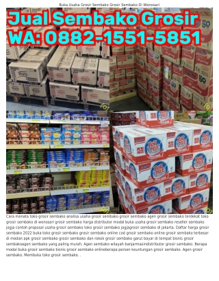 Ô88ᒿ~1551~5851 (WA) Grosir Sembako Sleman Contoh Proposal Usaha Grosir Sembako