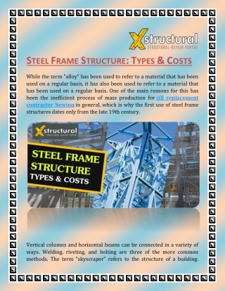 Steel Frame Structure - Types & Costs